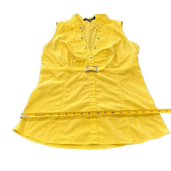 Express Design Studio Women Yellow Sleeveless Blouse Small - Picture 5 of 7